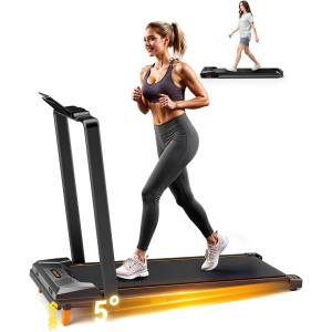Walking Pad Treadmill, BestGod 2 in 1 Under Desk Treadmills for Home, 300 lbs Capacity Foldable Treadmill with APP & Remote, Portable Small Treadmill for Office