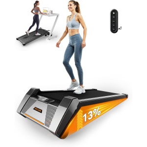 Walking Pad Treadmill with Incline, BESTGOD 2 in 1 Under Desk Treadmill, 300LBS Capacity Walking Pad with Remote Control & APP, Portable Treadmill for Home Office